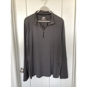REI Co-Op Men's 1/4 Zip Pullover Wilderness Shirt Hiking Camping Outdoor Gray XL